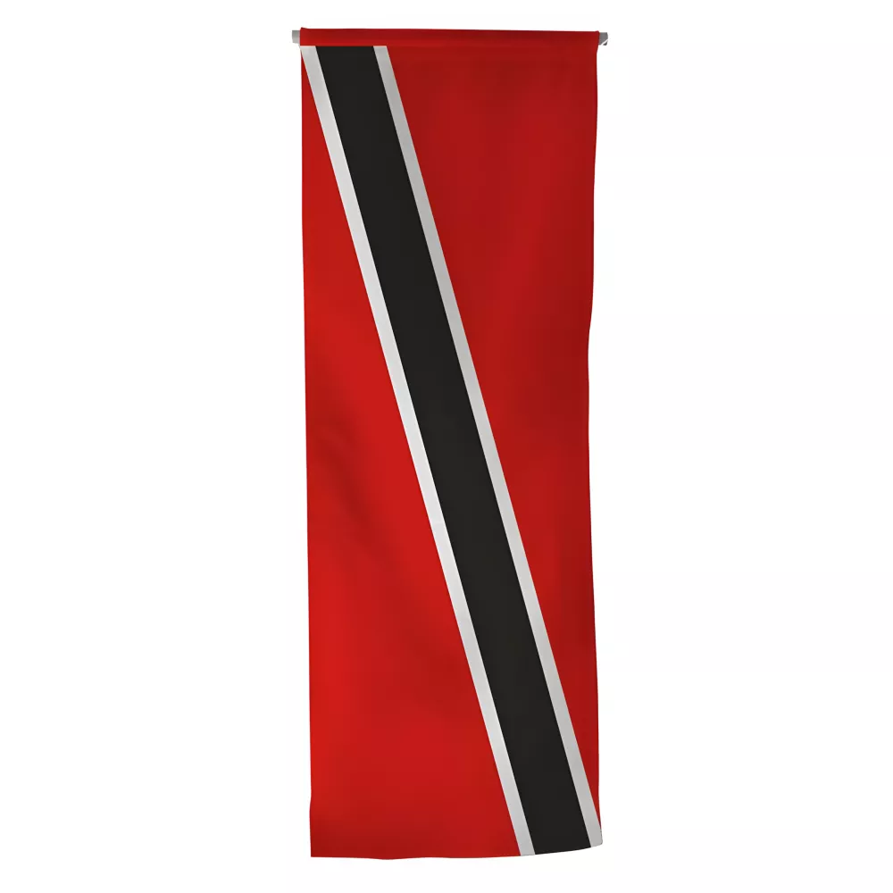 Oriflamme Trinité-et-Tobago en maille polyester avec traverse Oriflamme Trinité-et-Tobago en maille polyester avec traverse