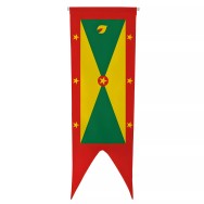 Oriflamme Grenade en maille polyester avec traverse bois