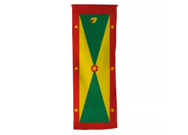 Oriflamme Grenade en maille polyester avec traverse bois