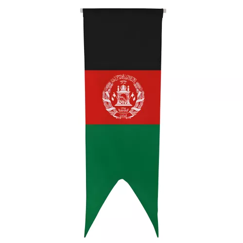 Oriflamme Afghanistan en maille polyester avec traverse bois