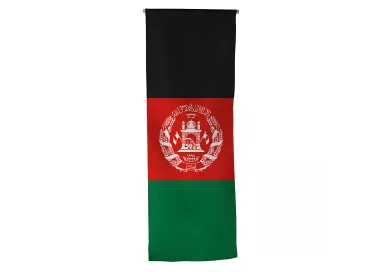 Oriflamme Afghanistan en maille polyester avec traverse bois