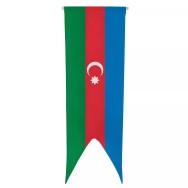 Oriflamme Azerbaïdjan en maille polyester avec traverse