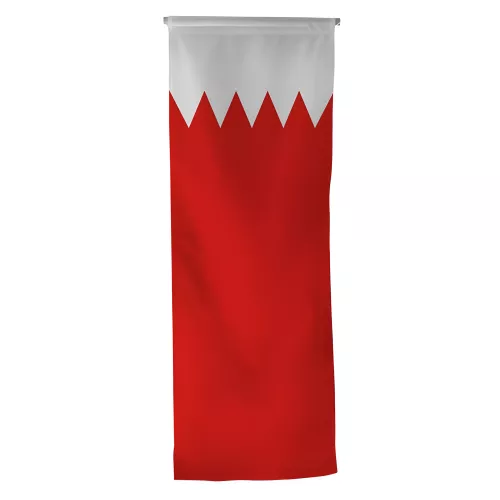 Oriflamme Bahreïn en maille polyester avec traverse Oriflamme Bahreïn en maille polyester avec traverse