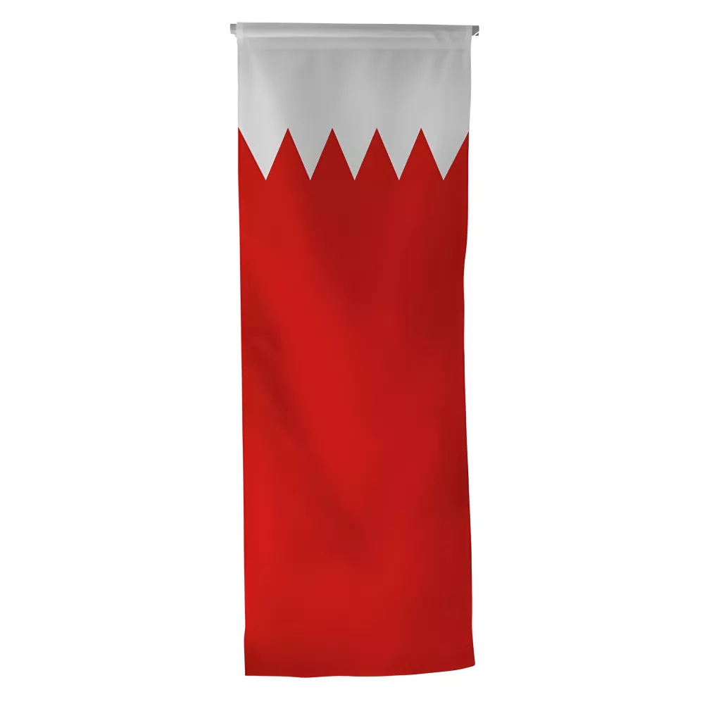 Oriflamme Bahreïn en maille polyester avec traverse Oriflamme Bahreïn en maille polyester avec traverse