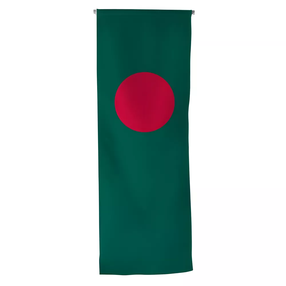 Oriflamme Bangladesh en maille polyester avec traverse Oriflamme Bangladesh en maille polyester avec traverse