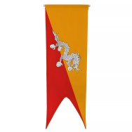 Oriflamme Bhoutan en maille polyester avec traverse
