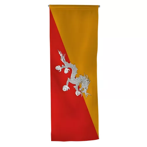 Oriflamme Bhoutan en maille polyester avec traverse