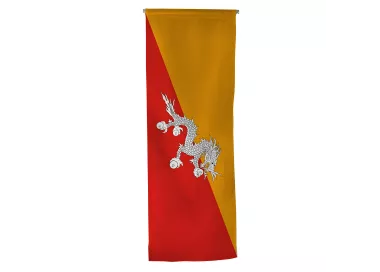 Oriflamme Bhoutan en maille polyester avec traverse
