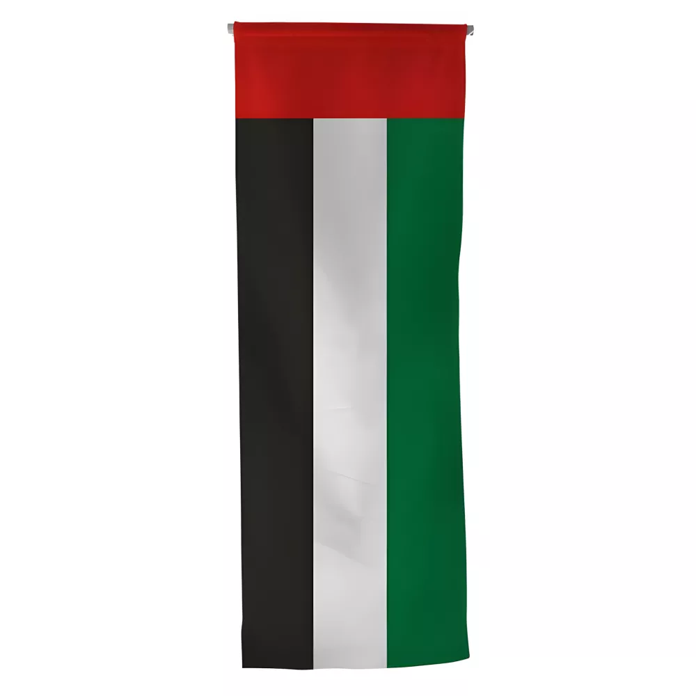 Oriflamme Emirats Arabes Unis en maille polyester Oriflamme Emirats Arabes Unis en maille polyester