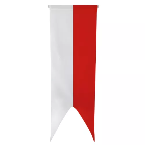 Oriflamme Indonésie en maille polyester avec traverse bois