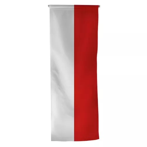 Oriflamme Indonésie en maille polyester avec traverse bois