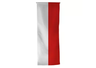 Oriflamme Indonésie en maille polyester avec traverse bois