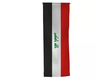 Oriflamme Irak en maille polyester avec traverse
