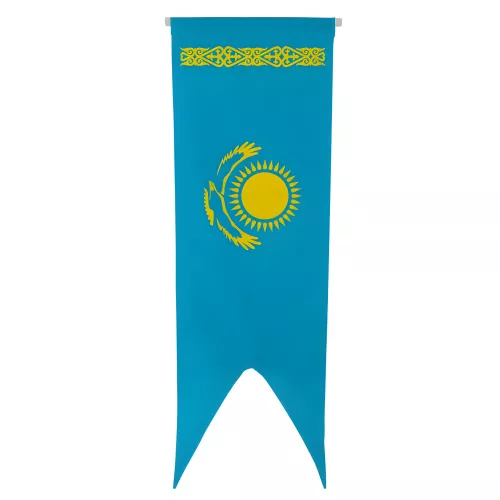 Oriflamme Kazakhstan en maille polyester avec traverse