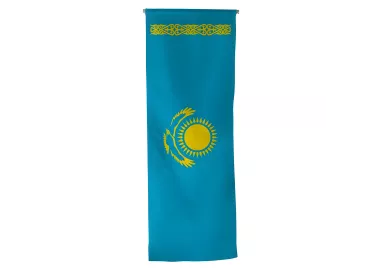Oriflamme Kazakhstan en maille polyester avec traverse