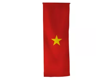 Oriflamme Vietnam en maille polyester avec traverse bois