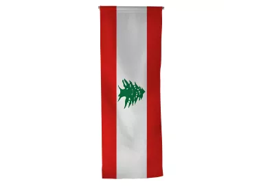 Oriflamme Liban en maille polyester vertical
