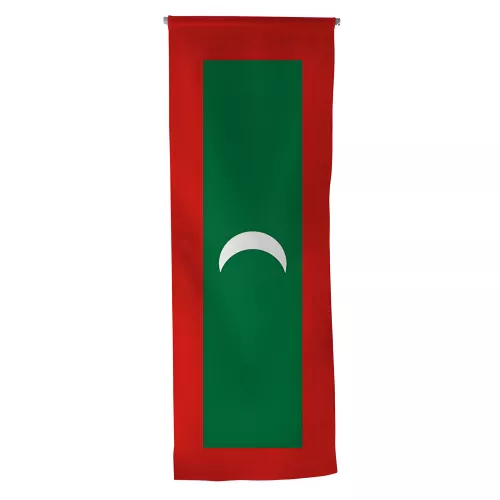 Oriflamme Maldives en maille polyester avec traverse bois