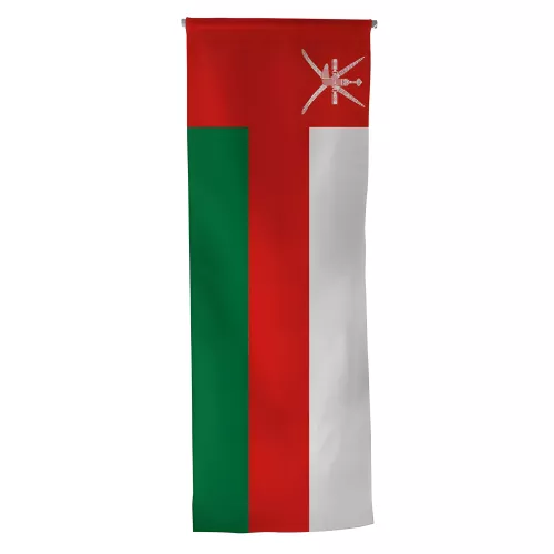 Oriflamme Oman en maille polyester avec traverse Oriflamme Oman en maille polyester avec traverse