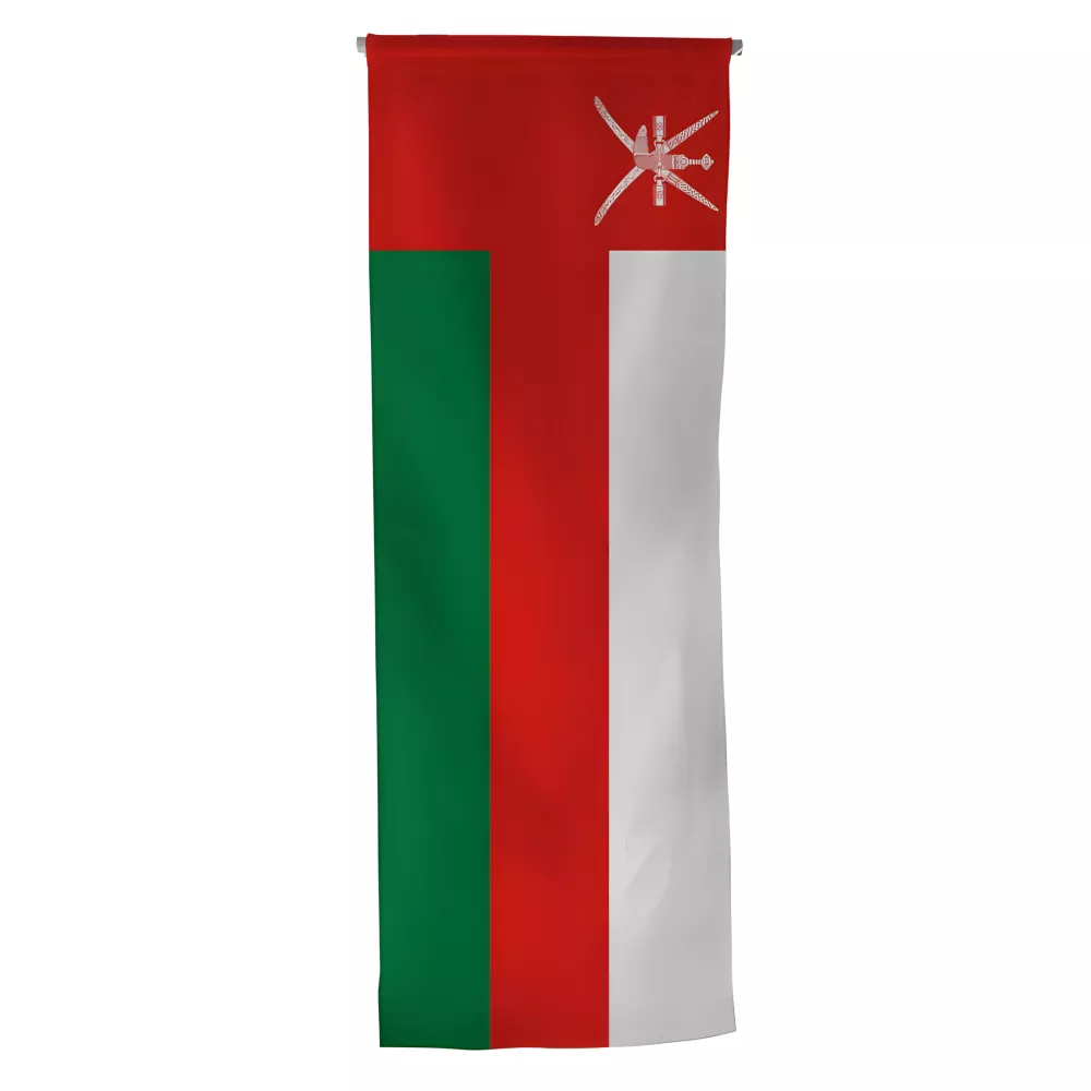 Oriflamme Oman en maille polyester avec traverse Oriflamme Oman en maille polyester avec traverse
