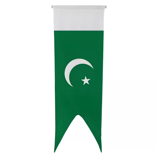 Oriflamme Pakistan en maille polyester avec traverse