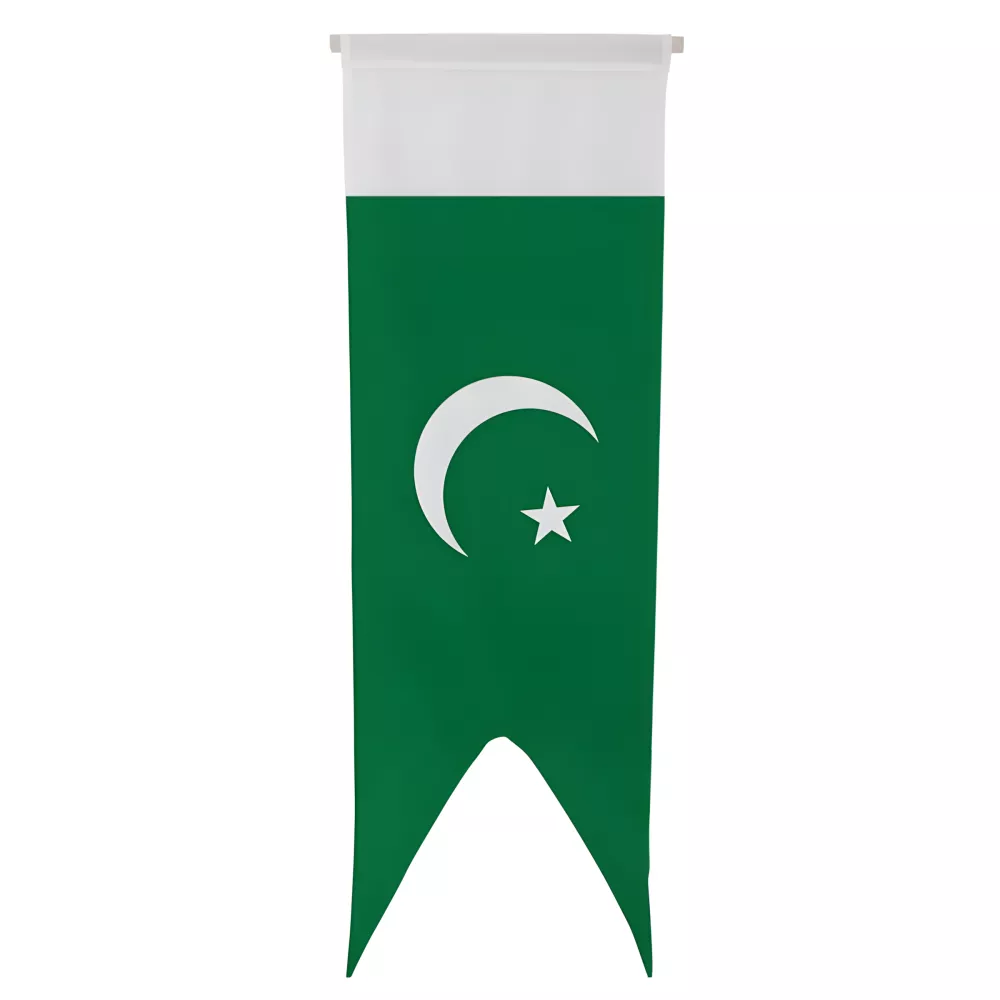 Oriflamme Pakistan en maille polyester avec traverse