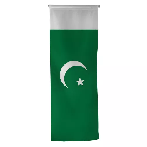 Oriflamme Pakistan en maille polyester avec traverse