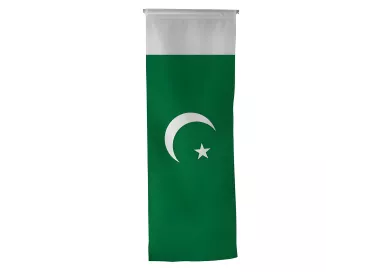 Oriflamme Pakistan en maille polyester avec traverse