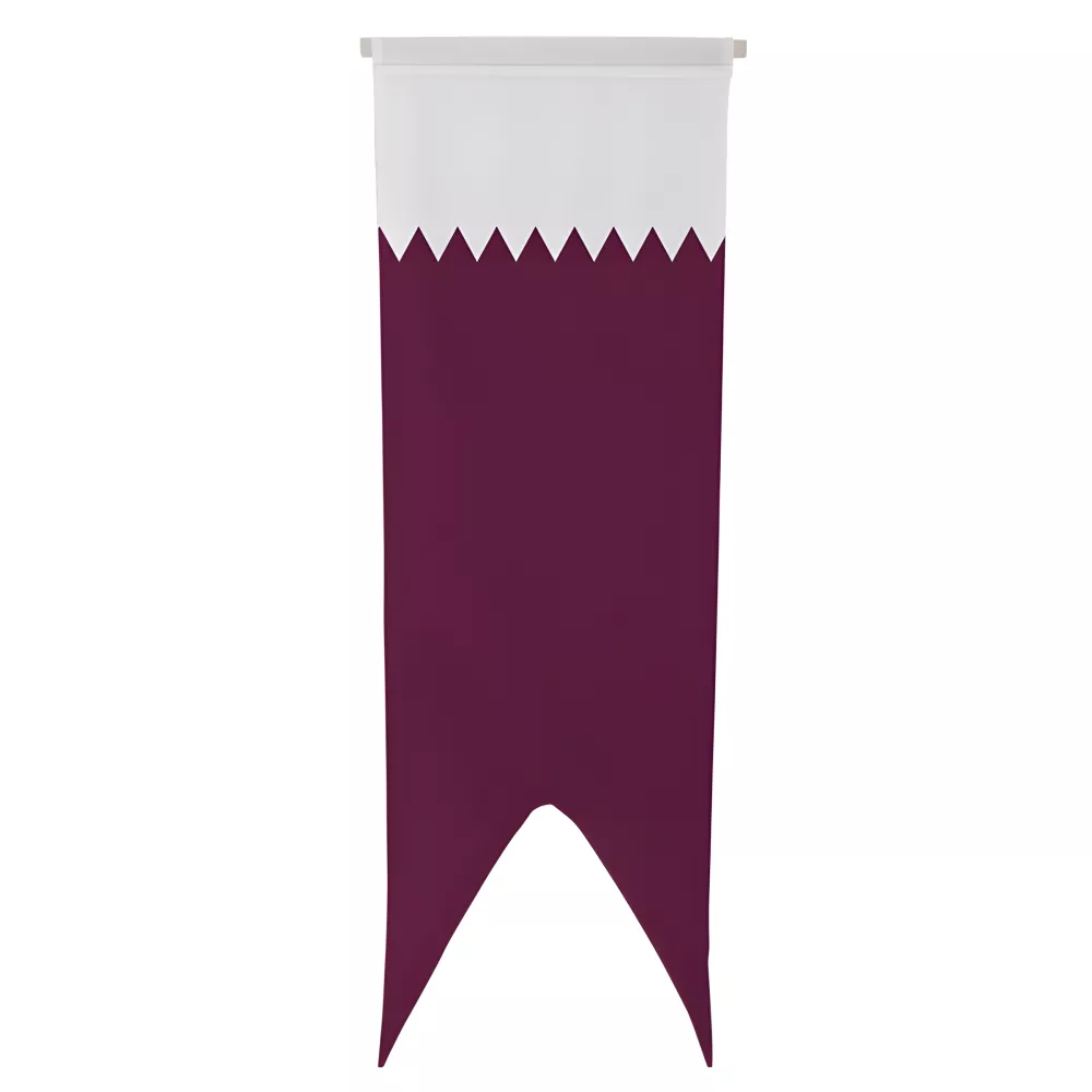 Oriflamme Qatar en maille polyester avec traverse