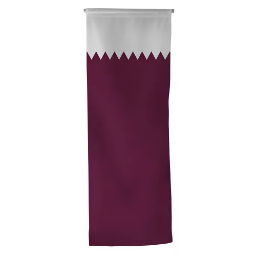Oriflamme Qatar en maille polyester avec traverse