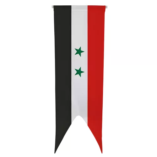 Oriflamme Syrie en maille polyester avec traverse