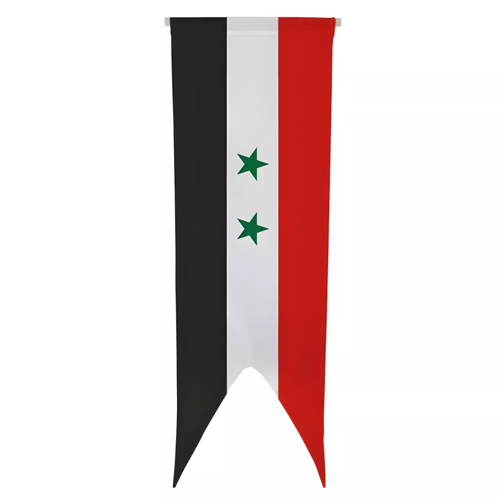 Oriflamme Syrie en maille polyester avec traverse