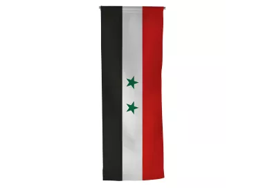 Oriflamme Syrie en maille polyester avec traverse