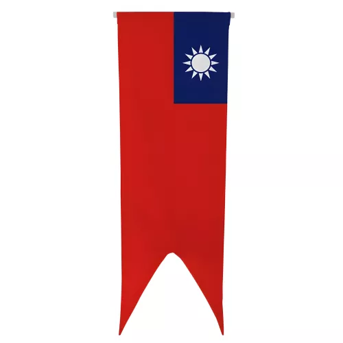 Oriflamme Taïwan en maille polyester avec traverse