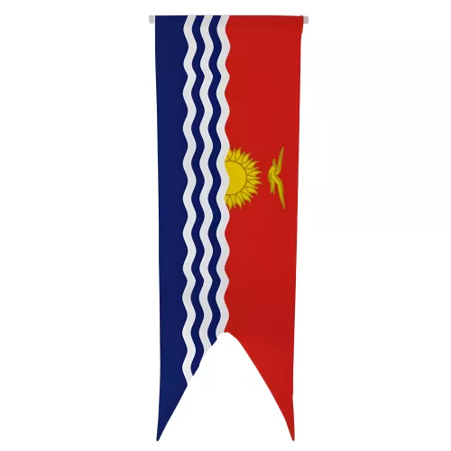Oriflamme Kiribati en maille polyester avec traverse