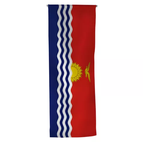 Oriflamme Kiribati en maille polyester avec traverse
