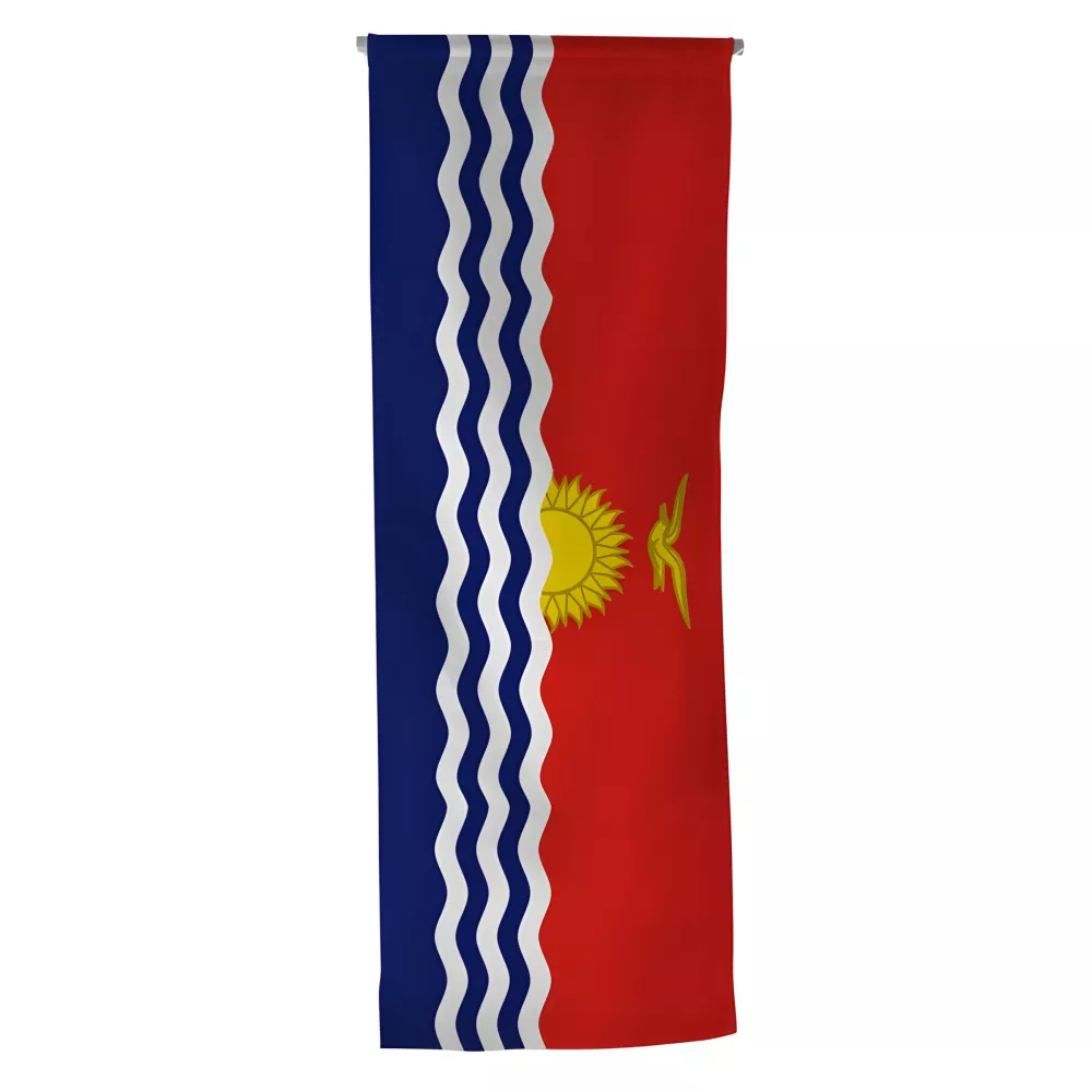 Oriflamme Kiribati en maille polyester avec traverse