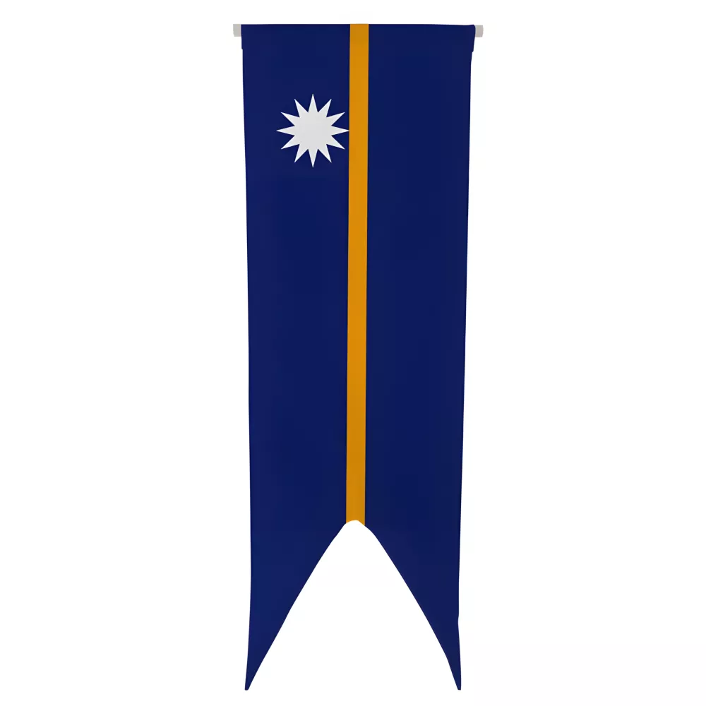 Oriflamme Nauru en maille polyester avec traverse bois