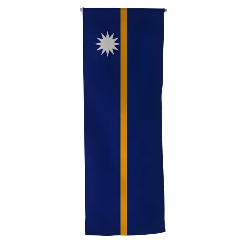 Oriflamme Nauru en maille polyester avec traverse bois
