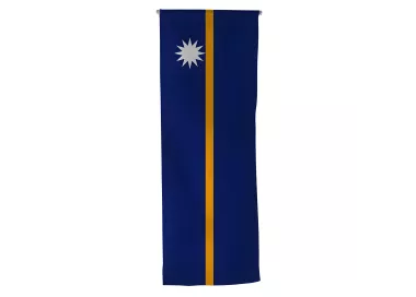 Oriflamme Nauru en maille polyester avec traverse bois