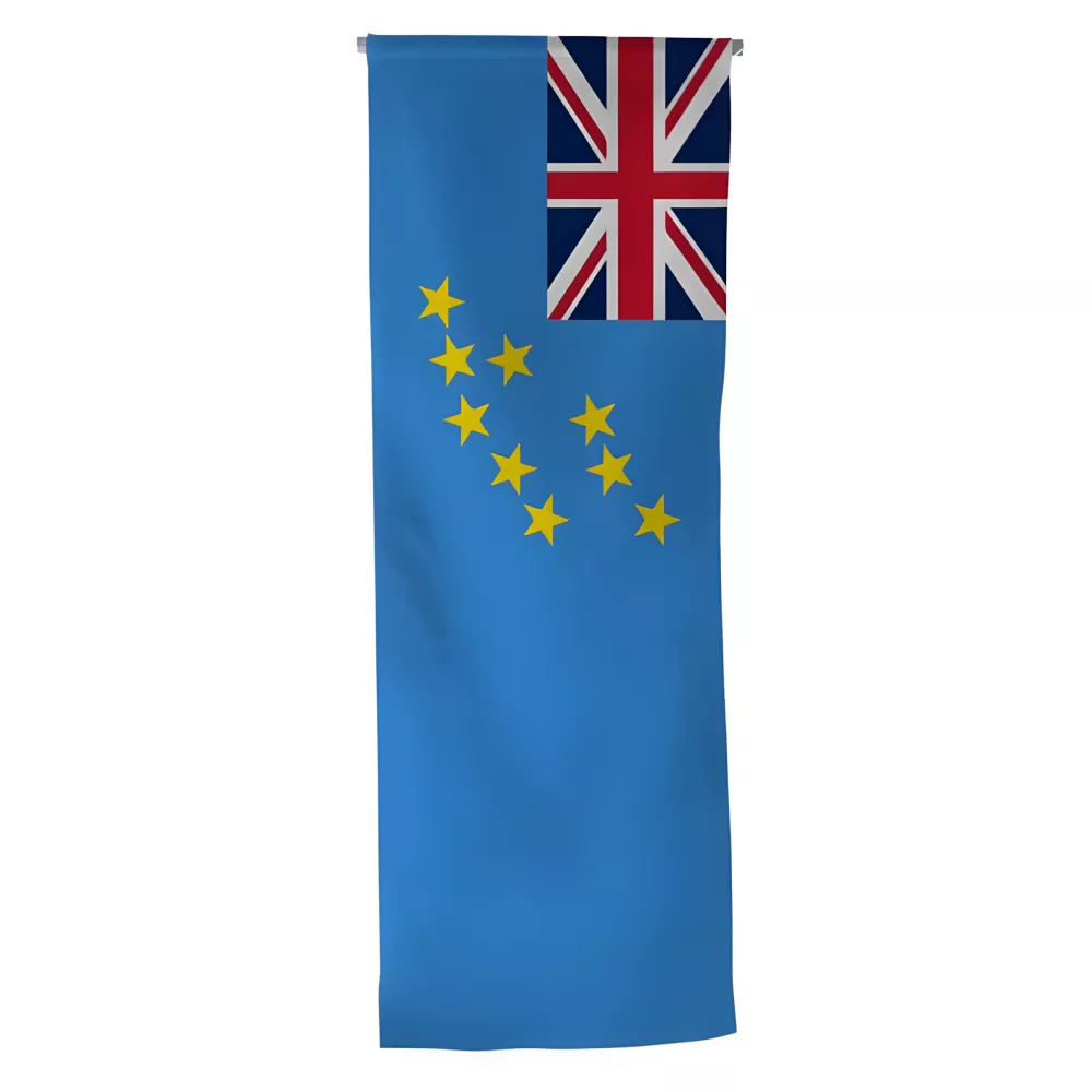 Oriflamme Tuvalu en maille polyester avec traverse Oriflamme Tuvalu en maille polyester avec traverse