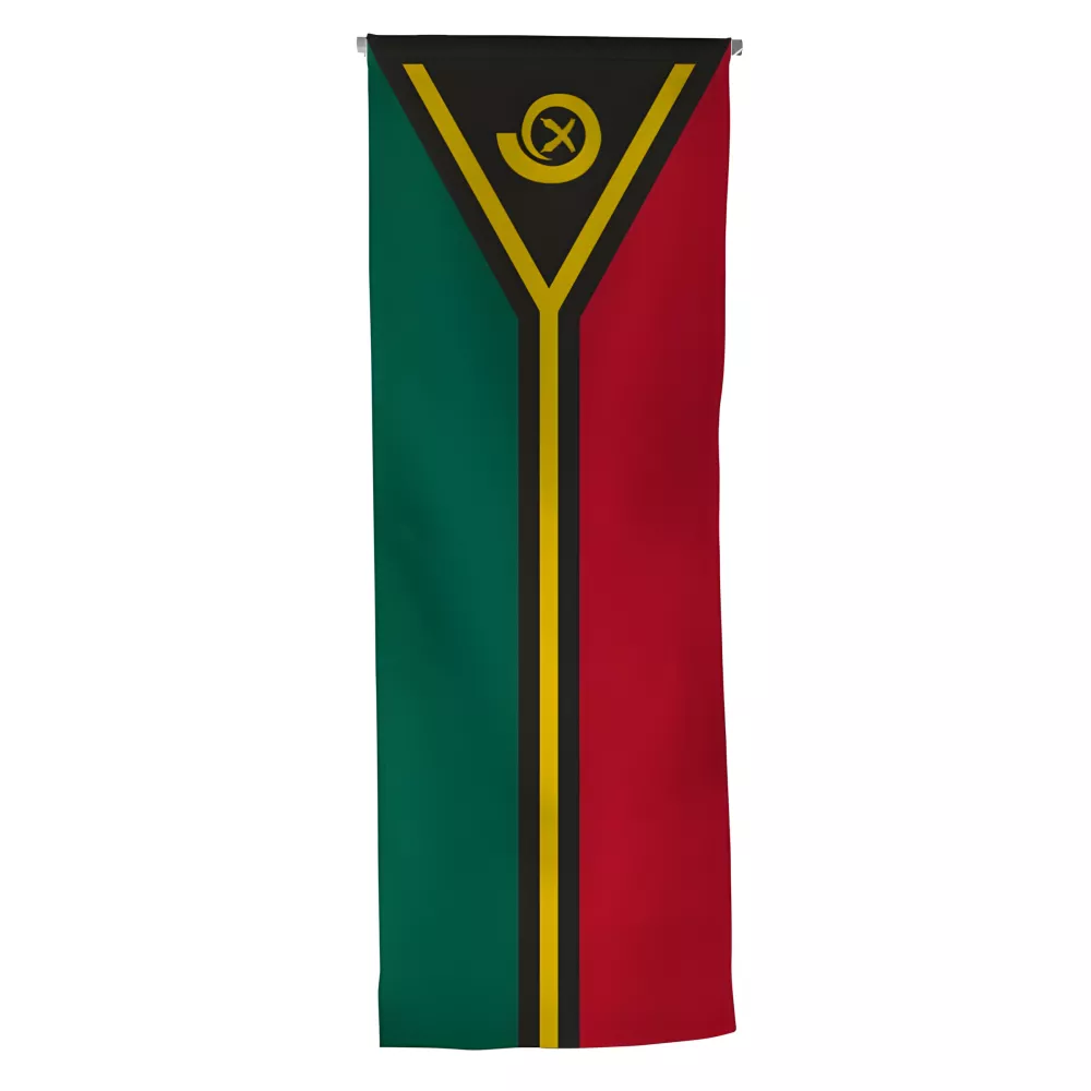 Oriflamme Vanuatu en maille polyester avec traverse bois