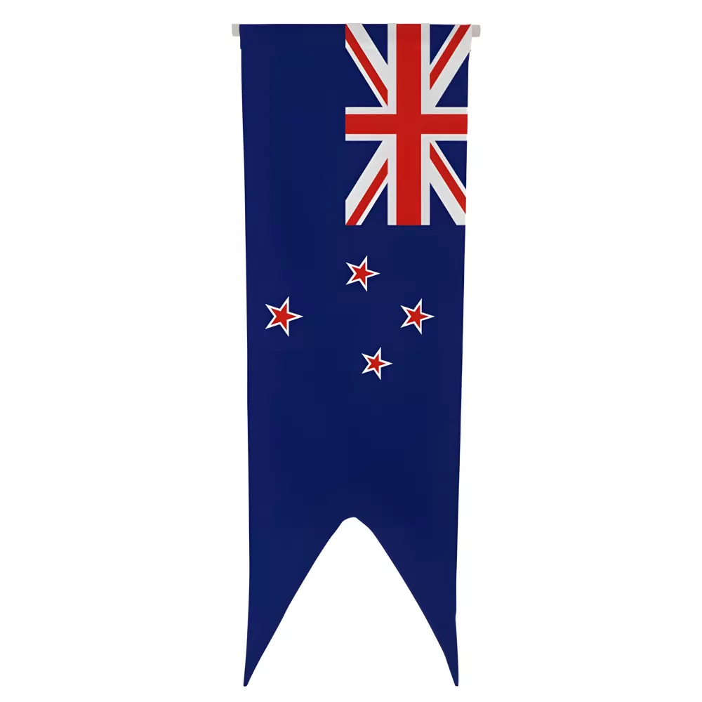 Oriflamme Nouvelle-Zélande en maille polyester avec traverse
