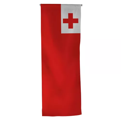 Oriflamme Tonga en maille polyester avec traverse bois