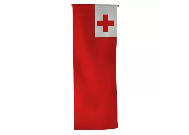 Oriflamme Tonga en maille polyester avec traverse bois