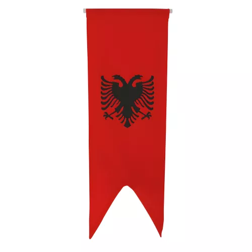 Oriflamme Albanie en maille polyester avec traverse bois