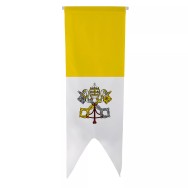 Oriflamme Vatican en maille polyester avec traverse bois