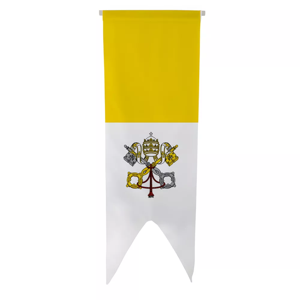 Oriflamme Vatican en maille polyester avec traverse bois