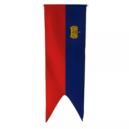 Oriflamme Liechtenstein en maille polyester avec fourreau