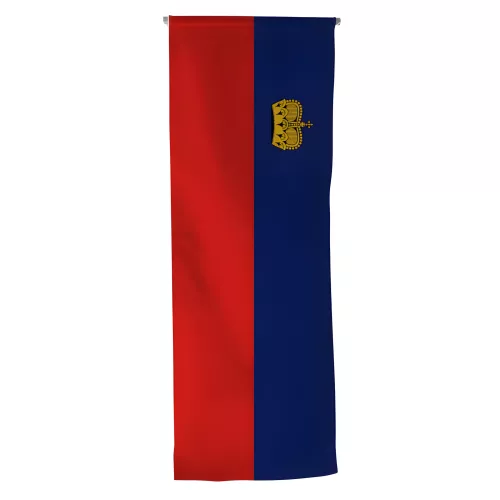 Oriflamme Liechtenstein en maille polyester avec fourreau